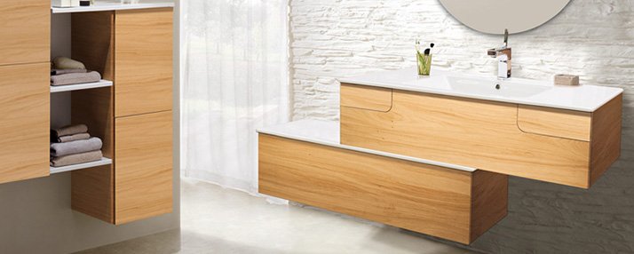 meuble salle de bain suspendu evok lido