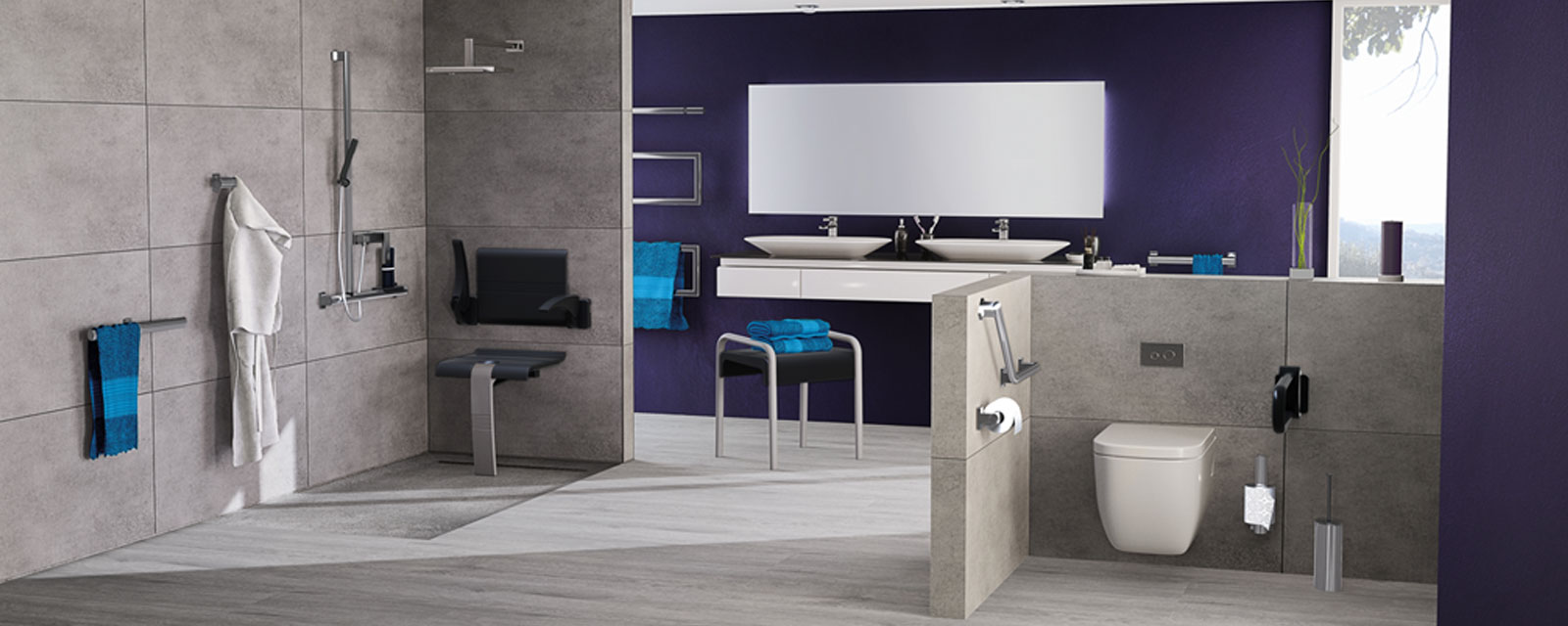 Salle de bains PMR