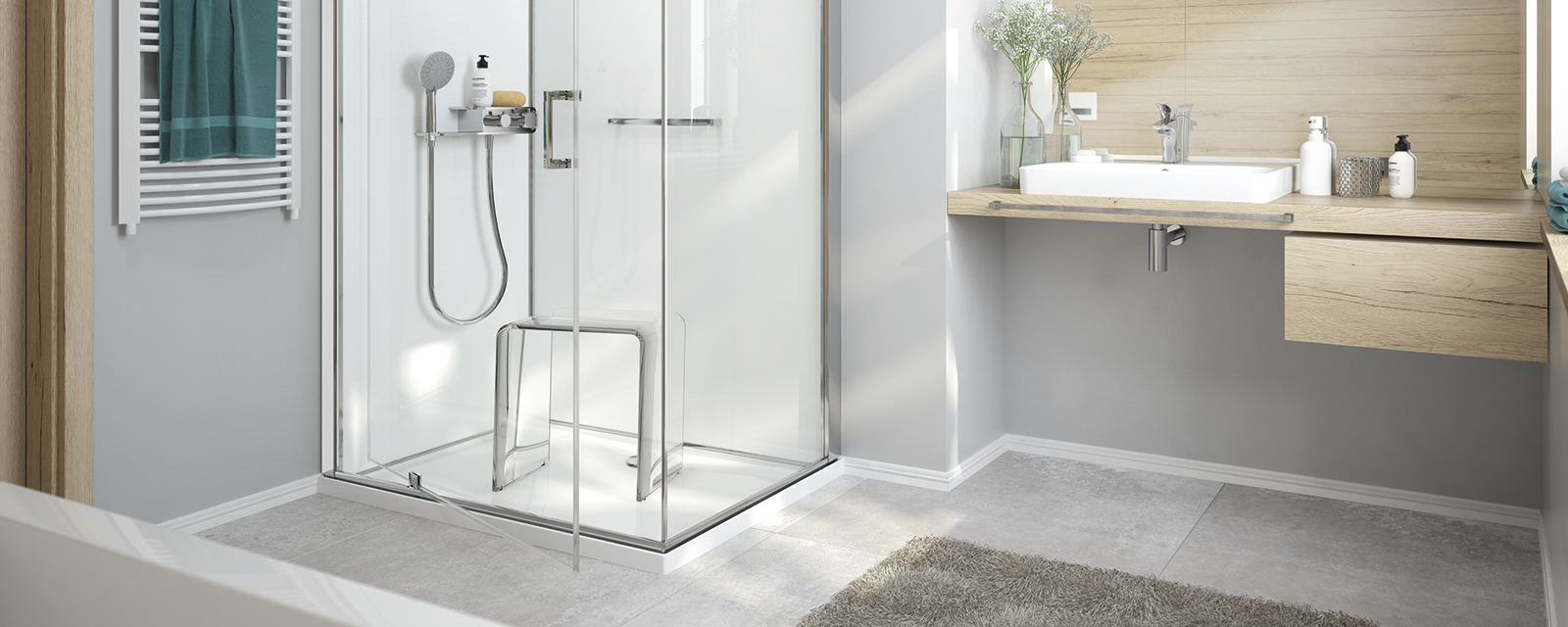 assise de douche