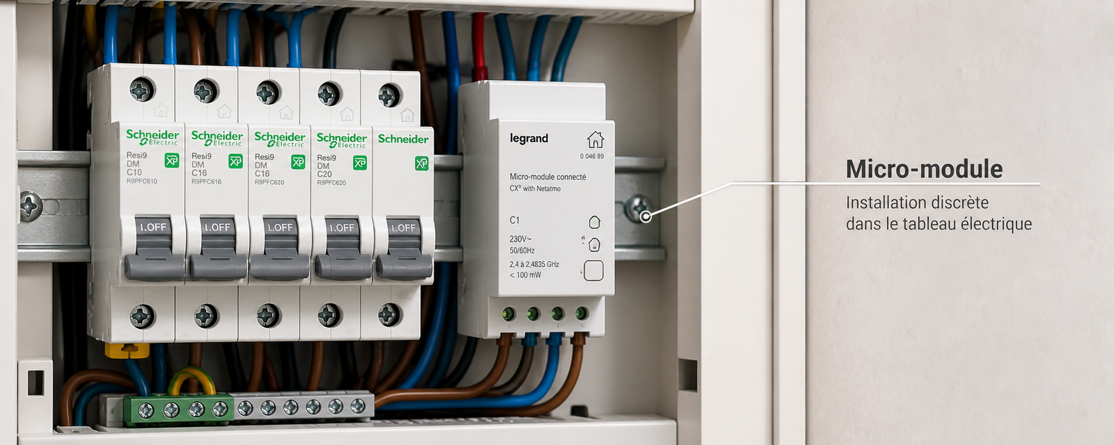micromodule dans une installation électrique domestique