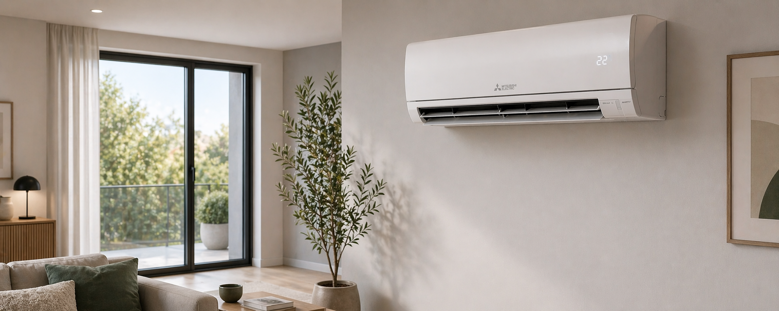 climatisation murale dans un salon