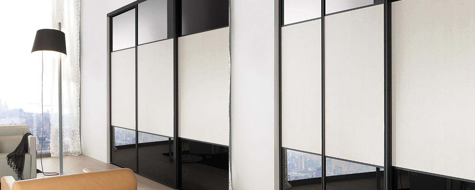 Dressing trois portes avec système de fermeture automatique Coulisoft