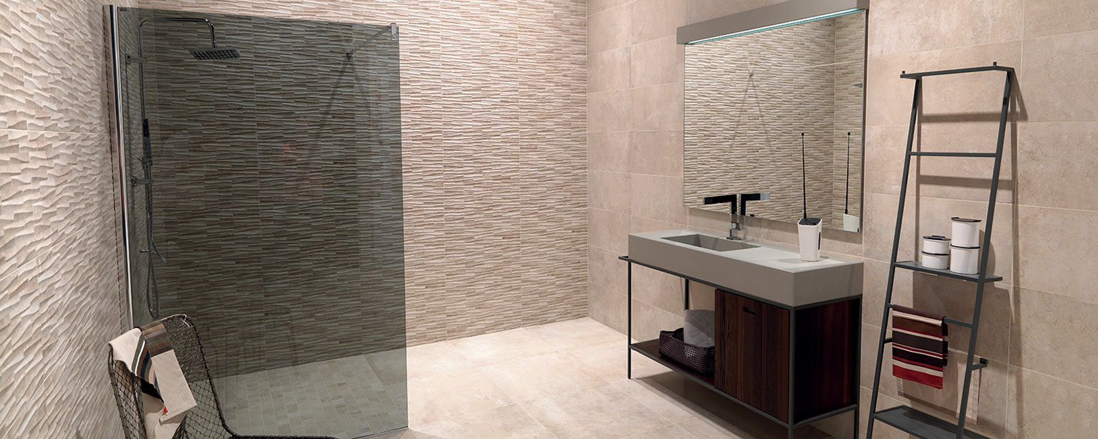 carrelage pierre douche italienne