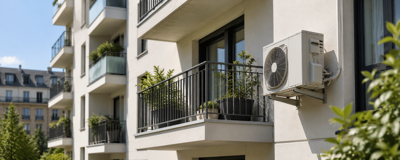 appareil de climatisation dans une copropriété