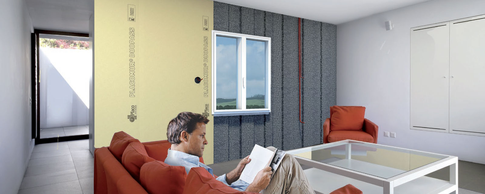visuel d'ambiance illustrant le placomur