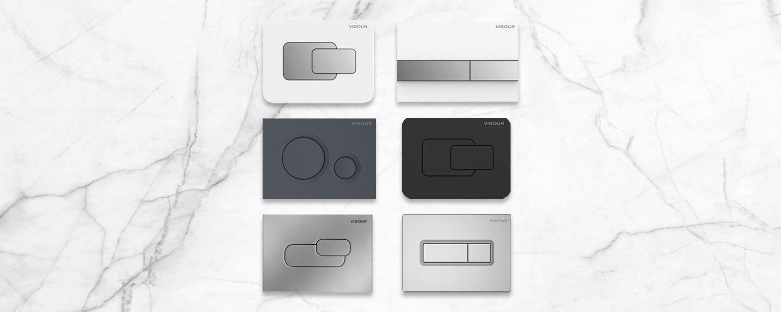 Plaques de commande WC