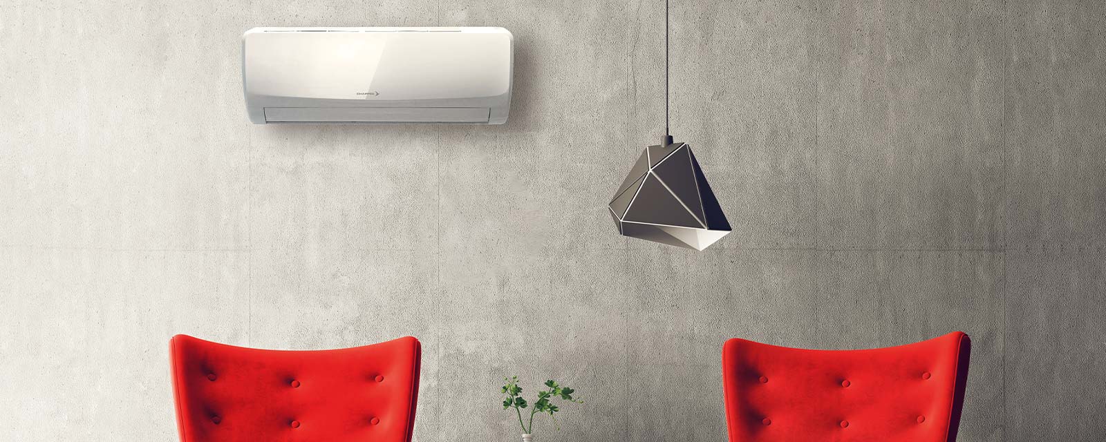 Unité de climatisation murale installée dans le salon