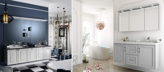 Meuble de salle de bain rétro