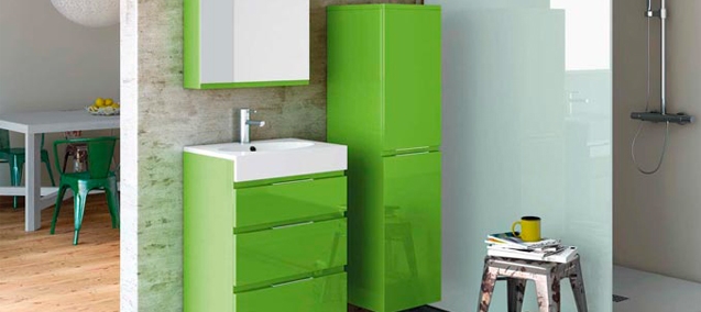 Meuble de salle de bain vert Egoïste de Decotec