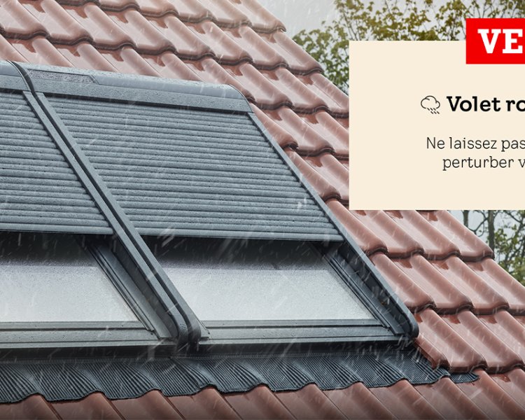 photo représentant des volets roulants rigides de la marque Velux