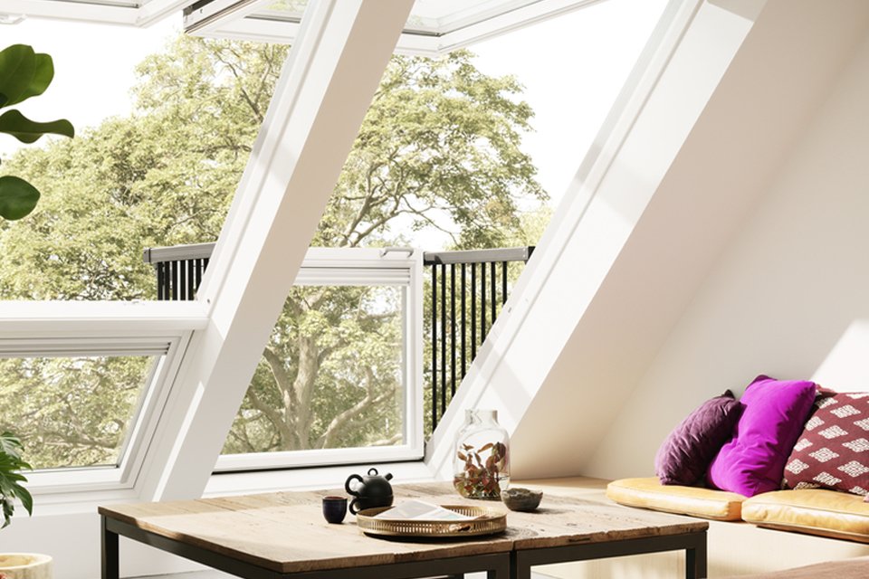 Terrasse aménagée dans les combles