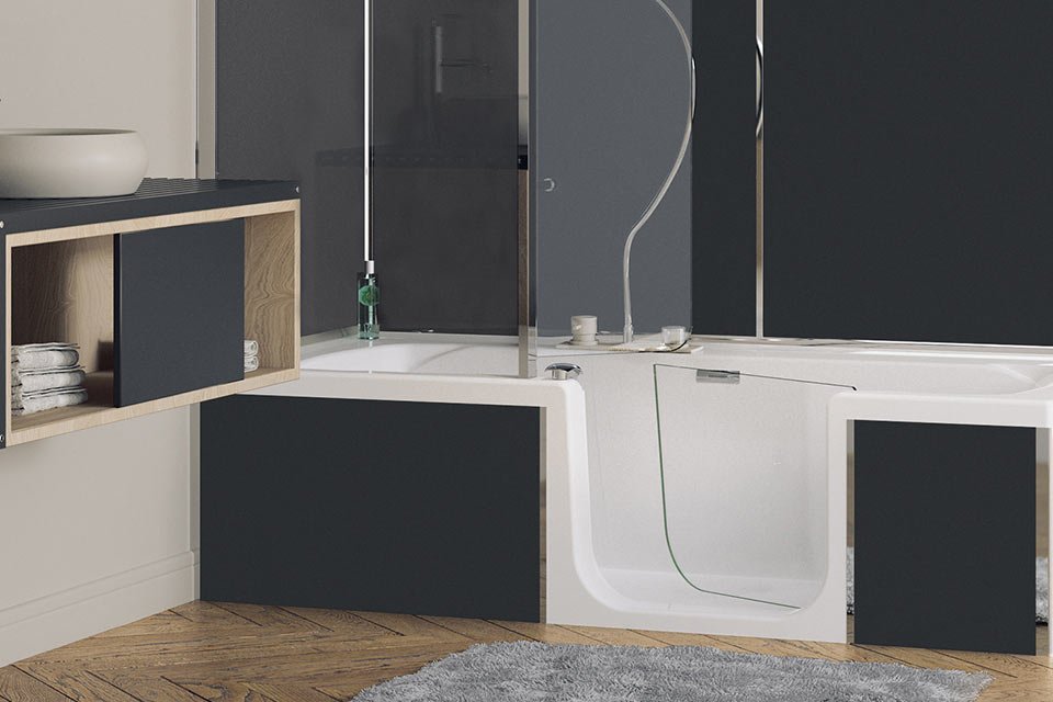 baignoire à porte