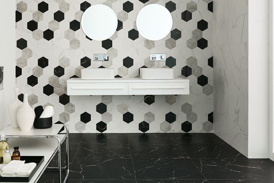 carrelage hexagonal