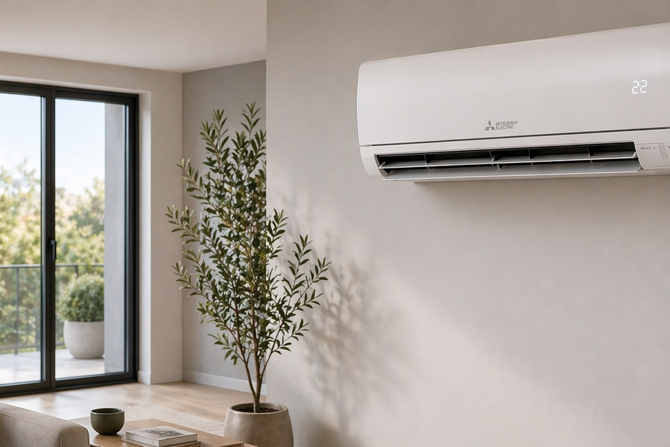climatisation murale dans un salon