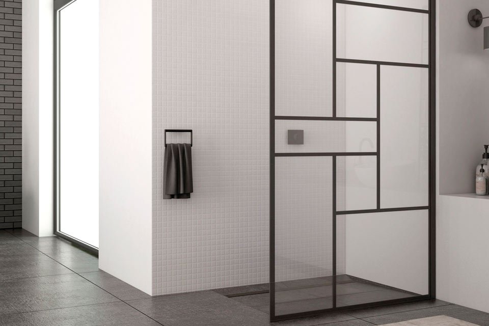 Belle douche italienne avec paroi Leda Open