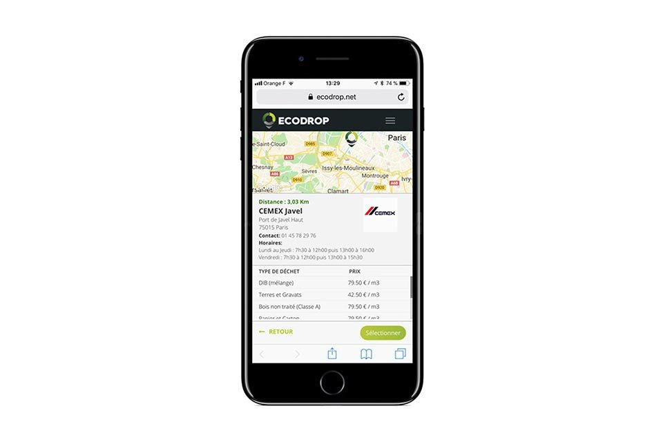 L'application Ecodrop pour les déchets de chantier