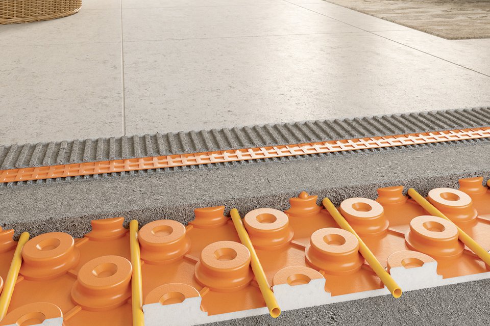 solution plancher chauffant et rafraîchissant Schlüter®-BEKOTEC-THERM