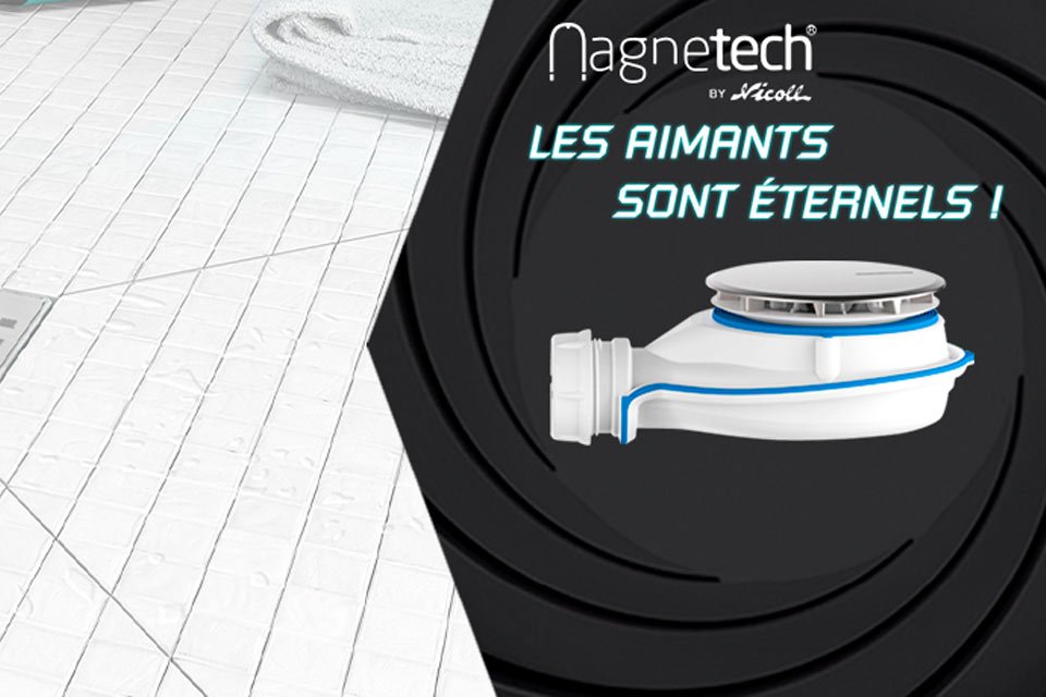 Technologie Magntech® intégrée dans des solutions pour douche de la marque Nicoll