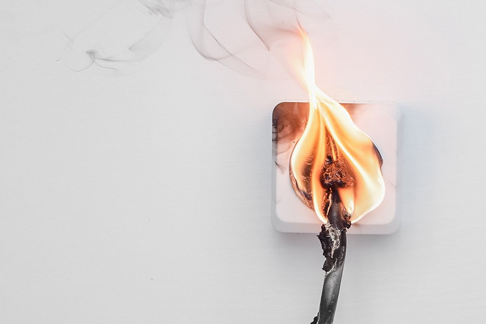 incendie électrique
