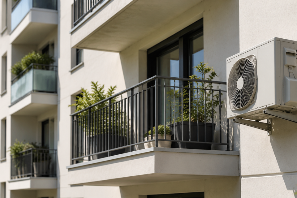 appareil de climatisation dans une copropriété
