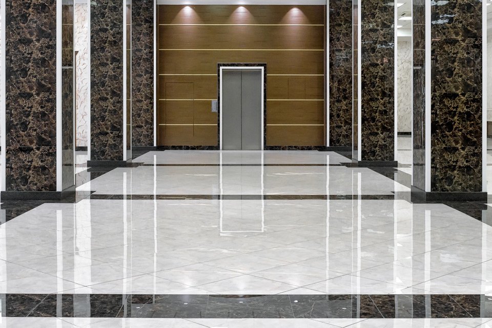carrelage effet miroir