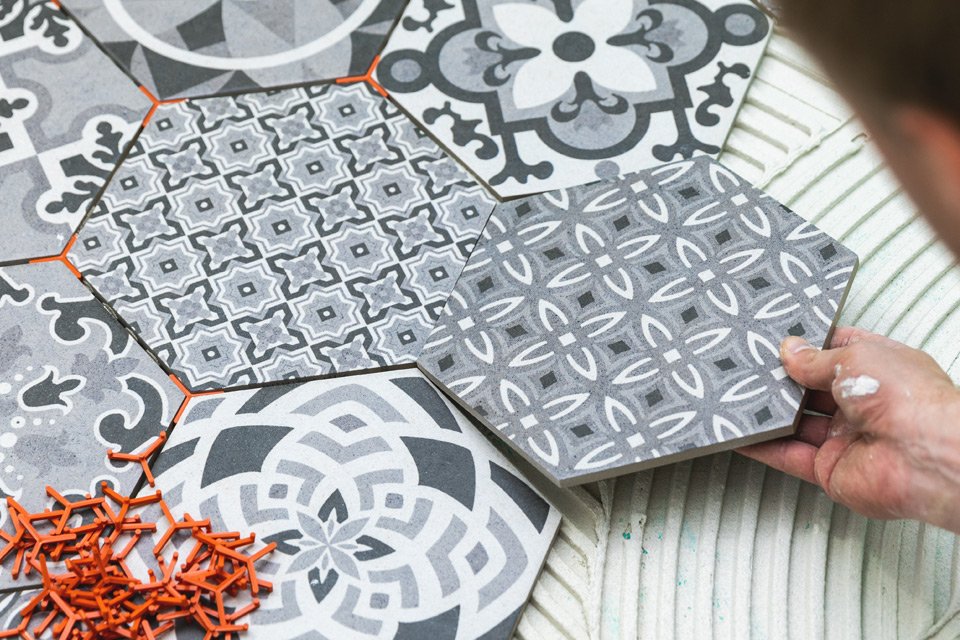 carrelage hexagonal