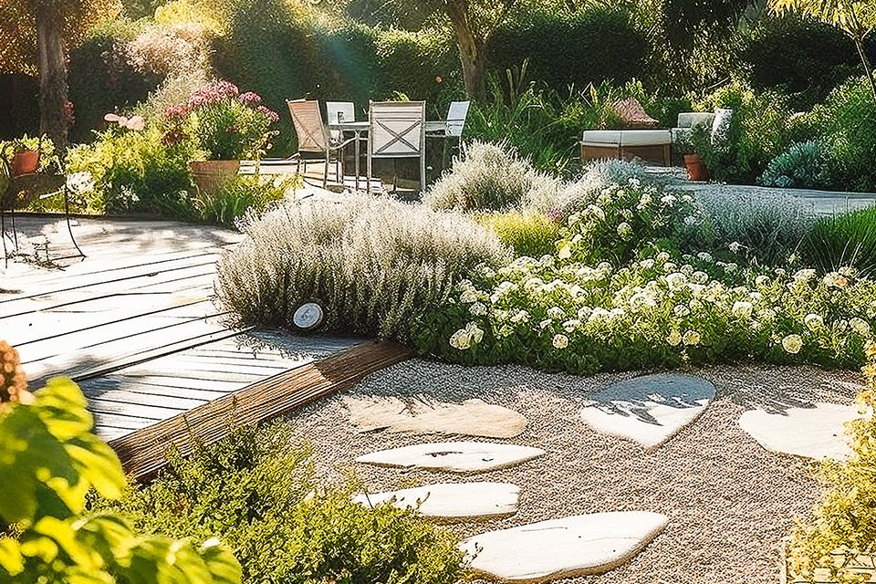 jardin bien entretenu