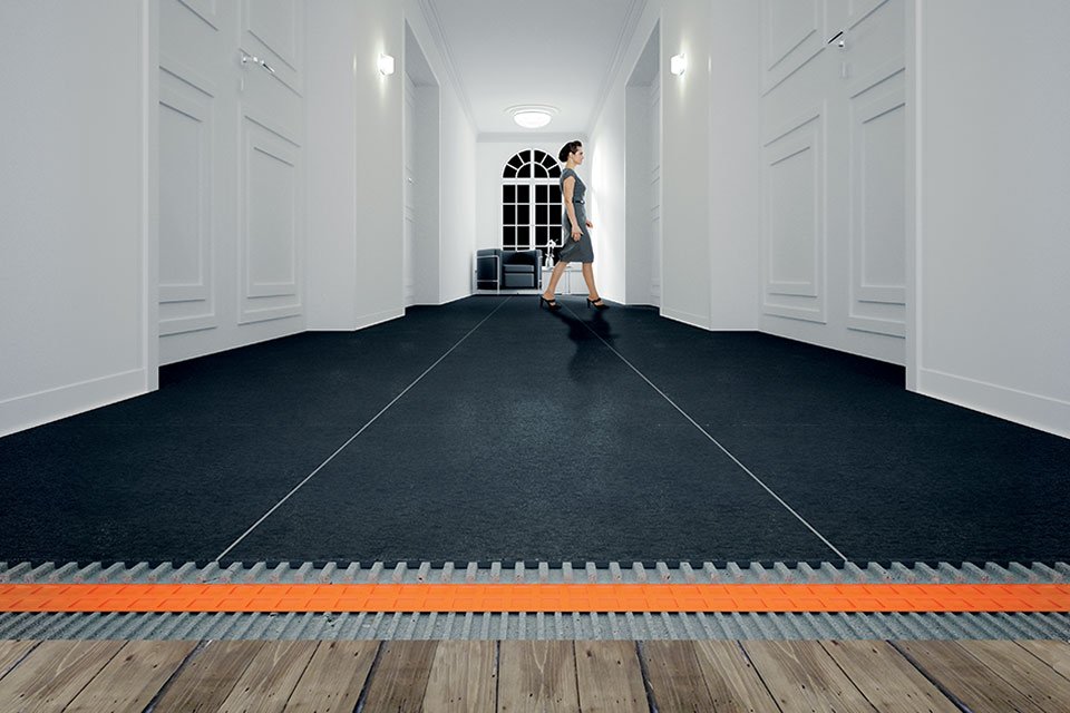 solution plancher chauffant Schlüter® DITRA-HEAT-DUO