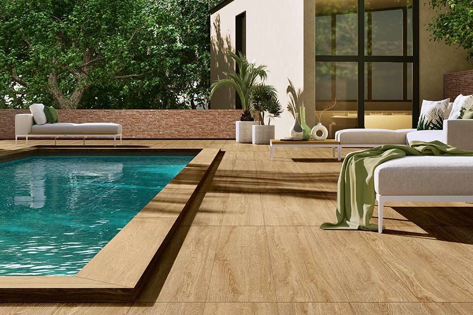 terrasse carrelage imitation parquet