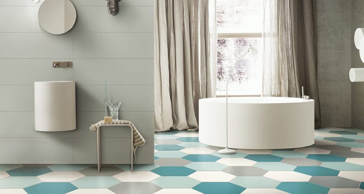 carrelage grès cérame hexagonal