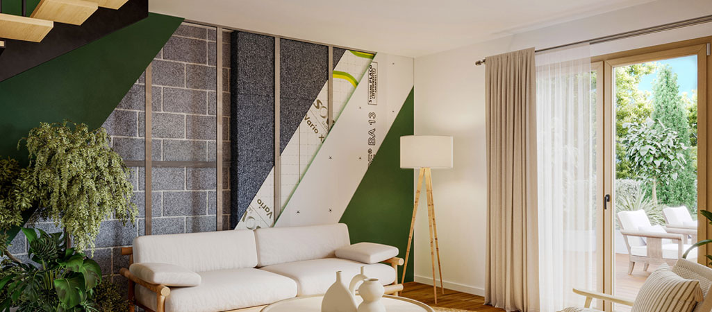 Isolant installé dans le salon